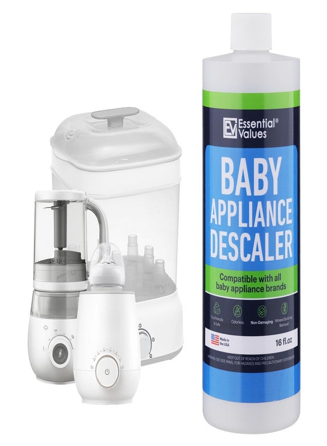Essential Values Baby Appliance Descaler - Descaling Solution Compatible with Baby Brezza Philips Avent - Descale Your Appliances - Citric Acid Descaler 16 fl oz - Image 1