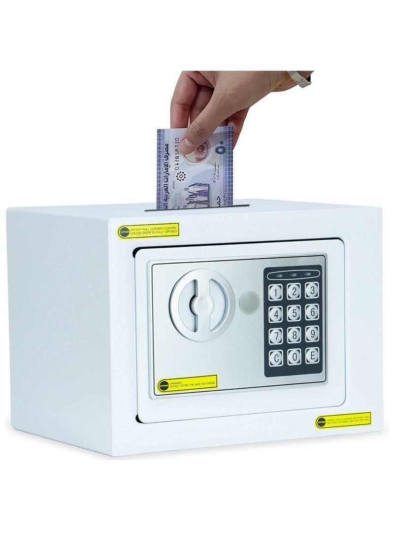 VITION Safe Box Small, Cash Deposit Drop Slot Security Locker with Keys and Digital Keypad LED Indicator for Passports Cash Money Jewelry Watches Suitable for Home & Office  - Image 1