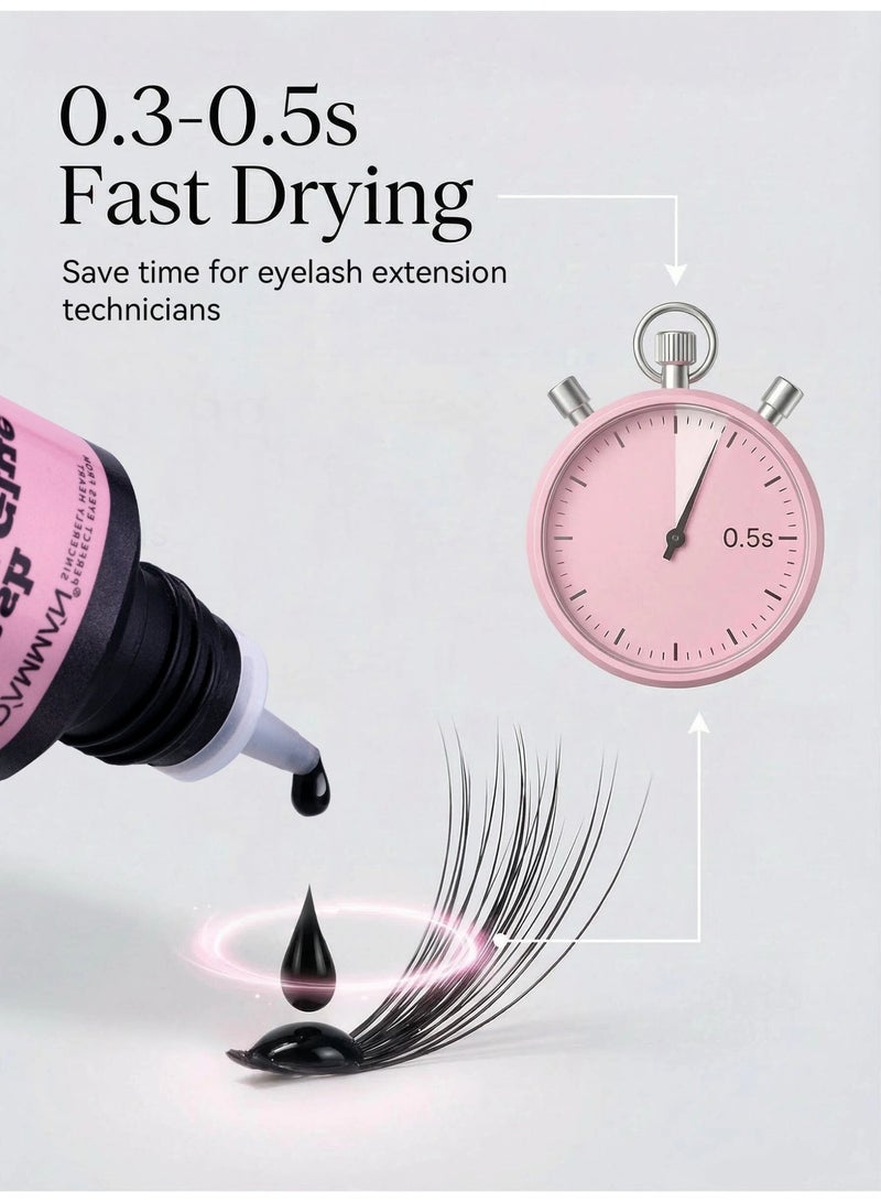 D'AMMA'N Damman Professional Eyelash Extension Glue 5 ml – Ultra-Fast Drying 0.3–0.5 sec, Salon-Only Use - Image 4