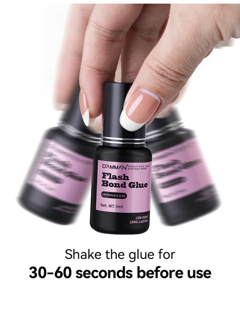 D'AMMA'N Damman Professional Eyelash Extension Glue 5 ml – Ultra-Fast Drying 0.3–0.5 sec, Salon-Only Use - Image 5