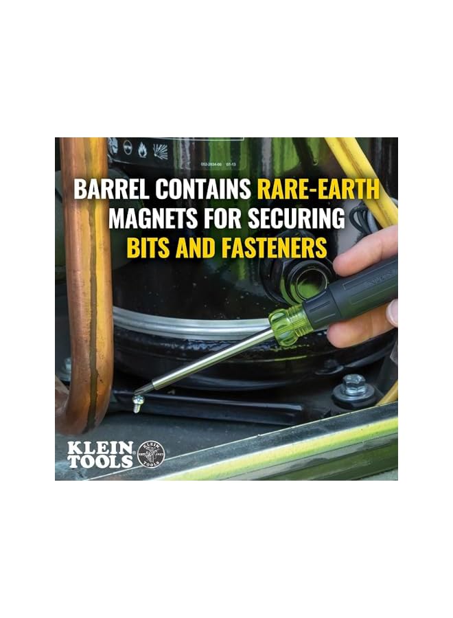 Klein Tools 32327 Precision Screwdriver Set 27 In 1 Multi Bit Screwdriver With 26 Tamperproof Bits Onboard Storage Rare Earth Magnet - Image 3