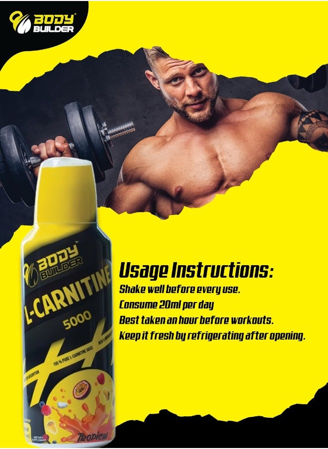 Body Builder - L Carnitine 5000 Tropical Flavour 500ml - Image 1