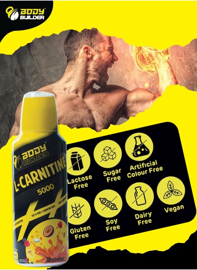 Body Builder - L Carnitine 5000 Tropical Flavour 500ml - Image 1