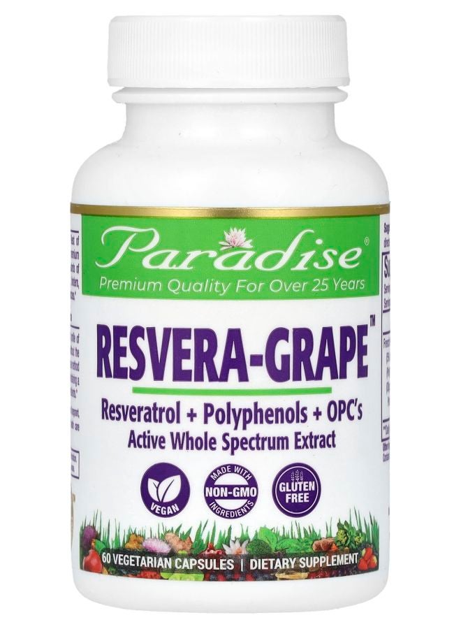 Paradise Herbs Resvera-Grape 60 Vegetarian Capsules
