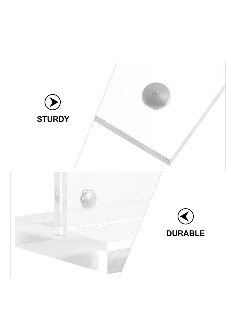 Captaintech Acrylic Sign Holders T Shape Table Top Menu Display Stand Menu Ad Frame for Restaurants Promotions Photo Frames Classroom Vertical - Image 4