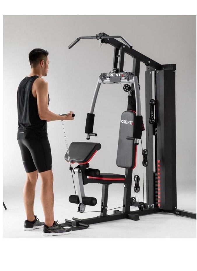 ORIENTE Multi-Function Home Gym System Weight Training Exercise Workout Equipment Fitness Strength Machine, Compact, Easy Fixable For Total Body Training (Hg-021) 