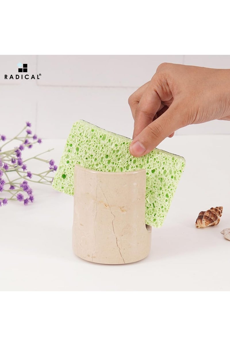 راديكالن حامل إسفنج رخامي من فيرونا | منظم حوض مطبخ مصنوع يدويًا (3.5 بوصة) وديكور ريفي - Image 4