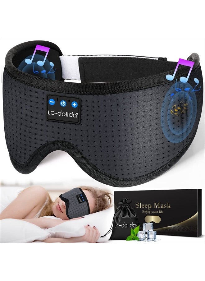 Sleep Mask with Bluetooth Headphones,LC-dolida Sleep Headphones Bluetooth Sleep Mask 3D Sleeping Headphones for Side Sleepers Best Gift and Travel Essential (Classical Grey) - pzsku/Z56BB30EA260CD916C9FBZ/45/_/1716643184/04214e97-221a-48e9-9b40-4a1c107bbbfd