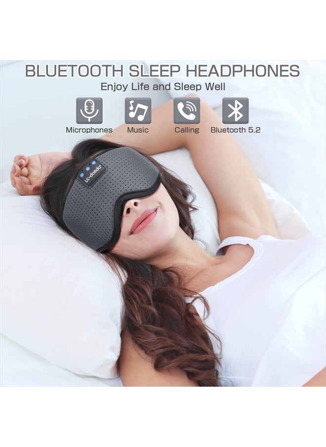 Sleep Mask with Bluetooth Headphones,LC-dolida Sleep Headphones Bluetooth Sleep Mask 3D Sleeping Headphones for Side Sleepers Best Gift and Travel Essential (Classical Grey) - pzsku/Z56BB30EA260CD916C9FBZ/45/_/1716643185/3a4af763-afac-4876-8cf7-5d1d332fe7fa