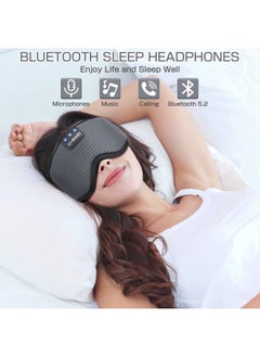 LC-dolida Sleep Mask with Bluetooth Headphones,LC-dolida Sleep Headphones Bluetooth Sleep Mask 3D Sleeping Headphones for Side Sleepers Best Gift and Travel Essential (Classical Grey)  - Image 4