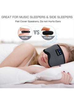 LC-dolida Sleep Mask with Bluetooth Headphones,LC-dolida Sleep Headphones Bluetooth Sleep Mask 3D Sleeping Headphones for Side Sleepers Best Gift and Travel Essential (Classical Grey)  - Image 3
