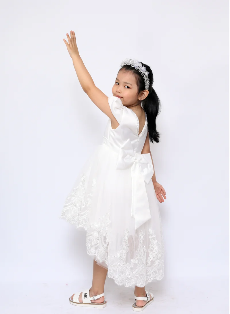 D'Daniela Lace Trimmed Dress