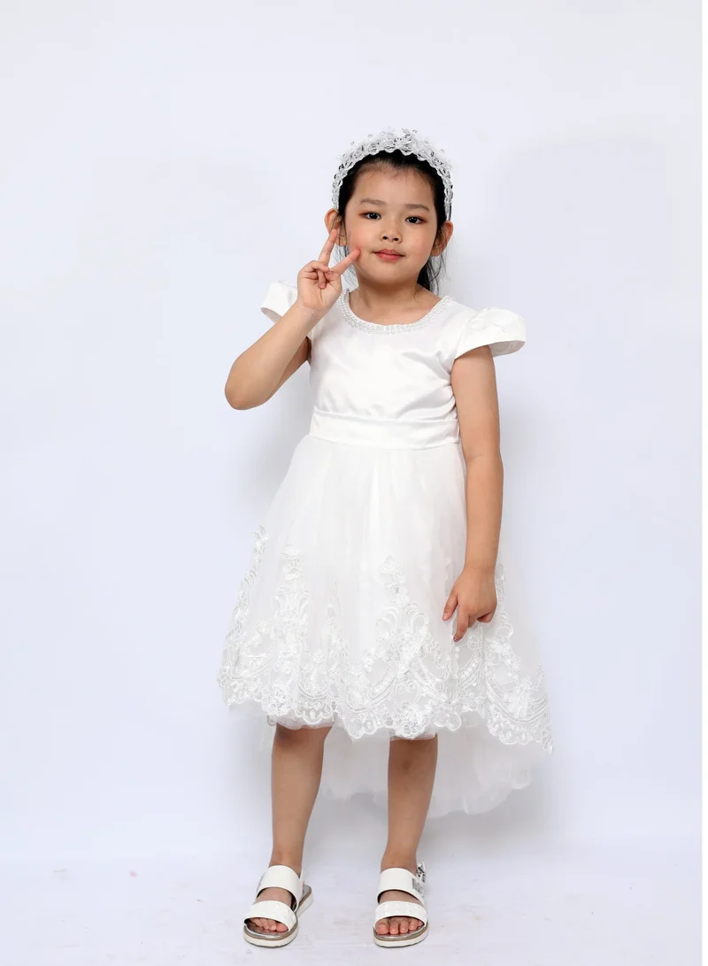 D'Daniela Lace Trimmed Dress