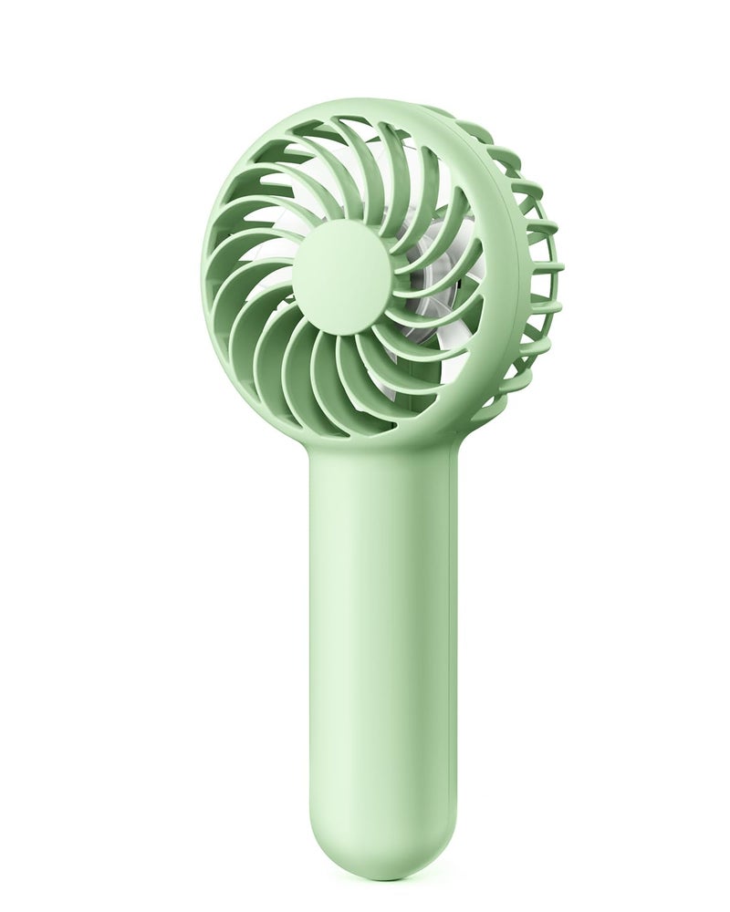Gaiatop Mini Handheld Fan, Lightweight Hand Fan for Women Cute Design 3 Speed Strong Wind Portable Fan, USB Rechargeable Fan Personal Fan for Indoor Outdoor Travel Makeup(Bean Green) - Image 1