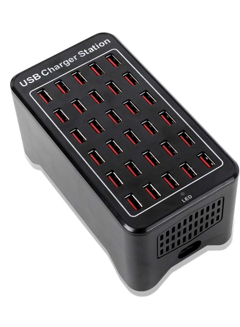 ELTRAZONE 30 Ports USB Charger – 150W Desktop USB Charging Station with Fast Charging for Tablets, Phones, and Other Devices – Multiport Power Adapter for Home, Office, and Travel – Efficient, Safe, and Reliable Charging for Multiple Devices - Image 1