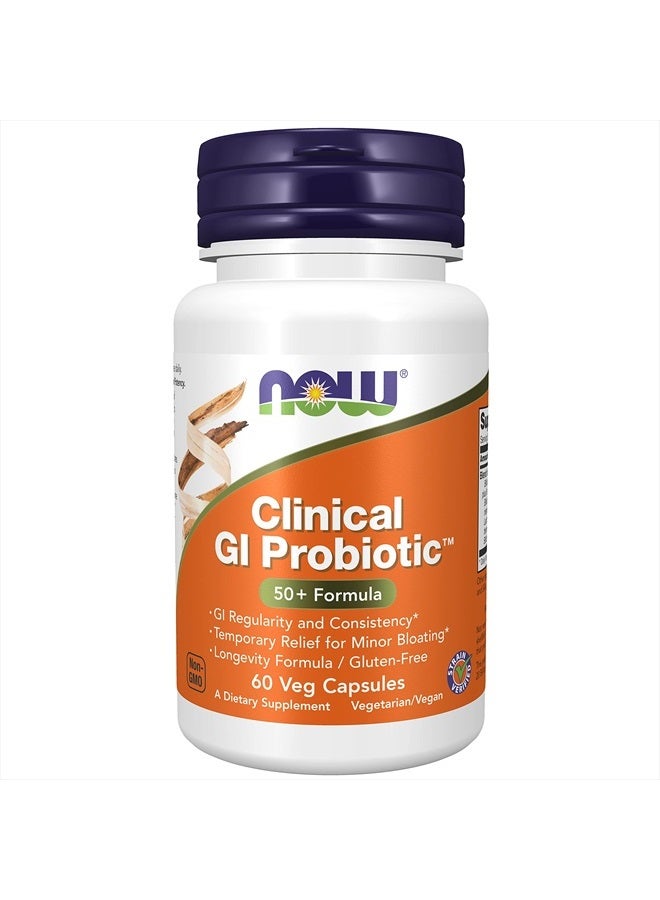now Supplements, Clinical GI Probiotic™, 50+ Formula, Strain Verified, 60 Veg Capsules - Image 1