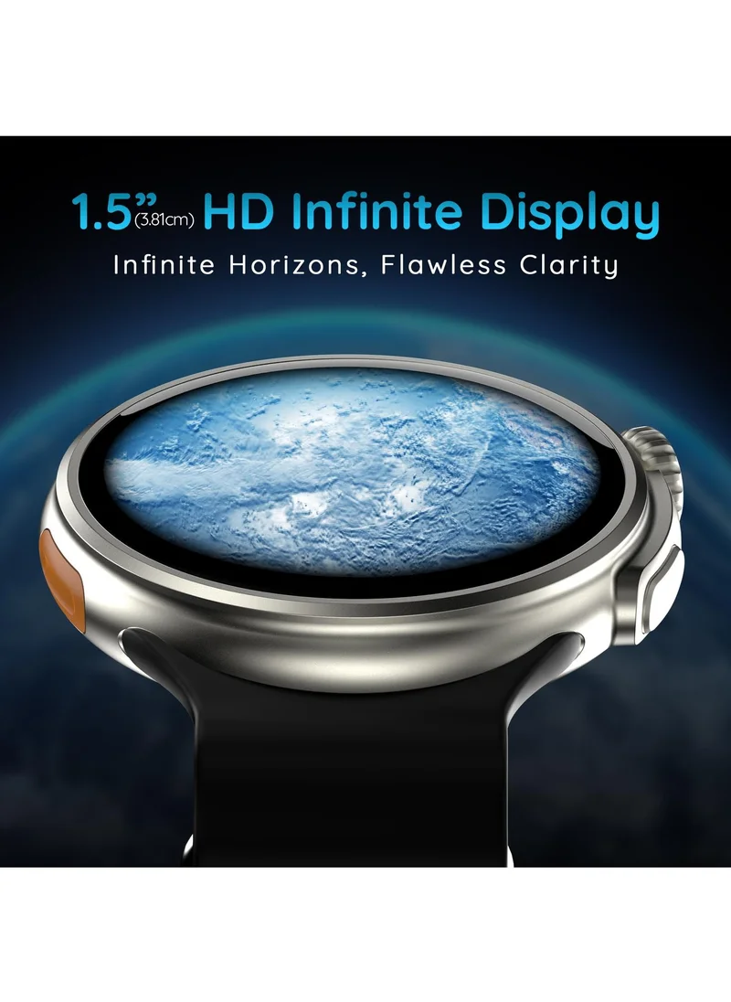 بيبل Forte 1.50" HD Infinite Display, BT Calling, Health Suite, Multi Sports, Premium Built, Alaram & Notification