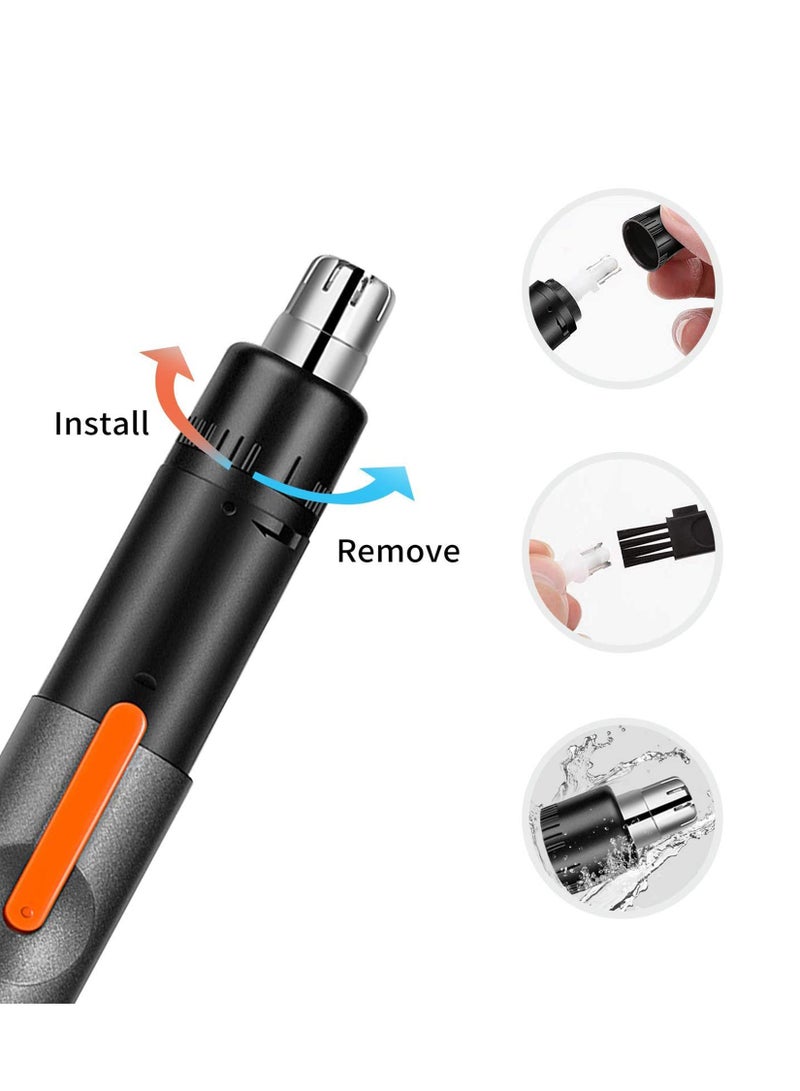 SYOSI Nose Trimmer Electric Ear Hair for Men and Women Rechargeable Edge Painless Trimming Mini Shaves Neck Hairs eyebrows sideburns Silver - Image 4