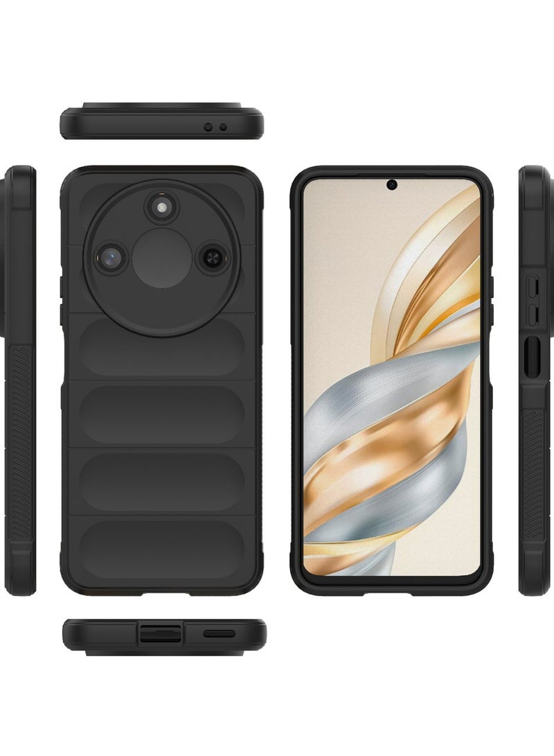 جراب موبايل ماجيك شيلد  سيليكون مضاد للصدمات وحمايه للكاميرا متوافق  Honor X9C Smart (اسود) - Image 3