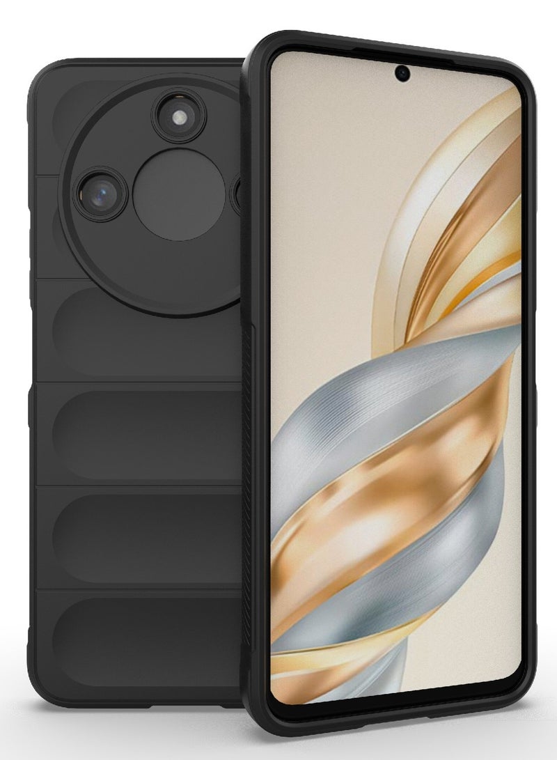 جراب موبايل ماجيك شيلد  سيليكون مضاد للصدمات وحمايه للكاميرا متوافق  Honor X9C Smart (اسود) - Image 2