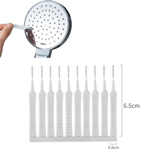Gozaqe Polypropylene Handle 20PCS Shower Nozzle Cleaning Brush,Shower Cleaner Pin Brush,Mini Gap Cleaning Brush Be Suitable For Shower Nozzle,Cell Phone, Headphone Socket, White - Image 3