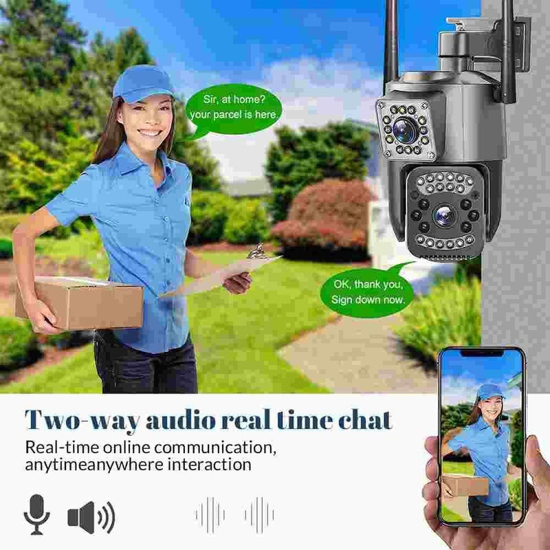 DDLC 5MP 4K 360° PTZ WiFi Ultima Outdoor Home Security Camera with Color Vision, IP66 Waterproof, Human Tracking, Two-Way Audio, Support and Multi Users View Ai Humanoid (Dual Lens PTZ) - Image 5