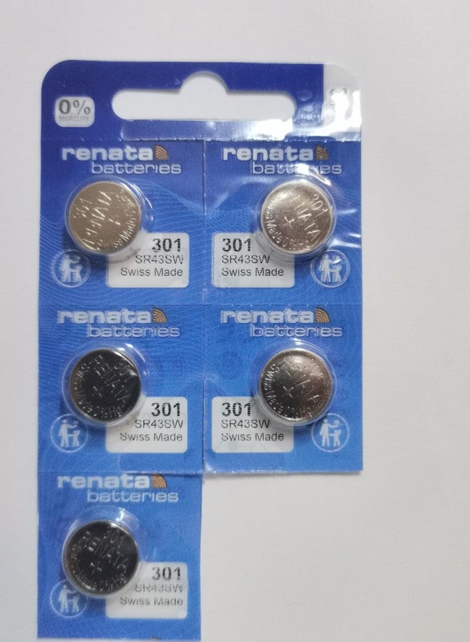 Renata Batteries 301 Silver Oxide Watch (5 Pack)
