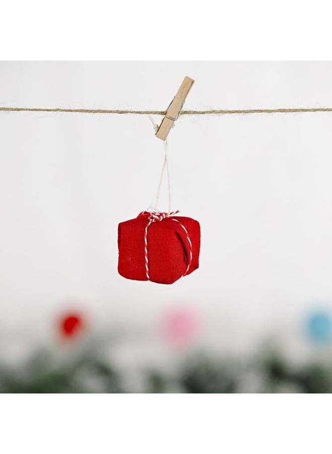 BGM Pack Of 20 Decorative Gift Box Pendants Red - Image 1