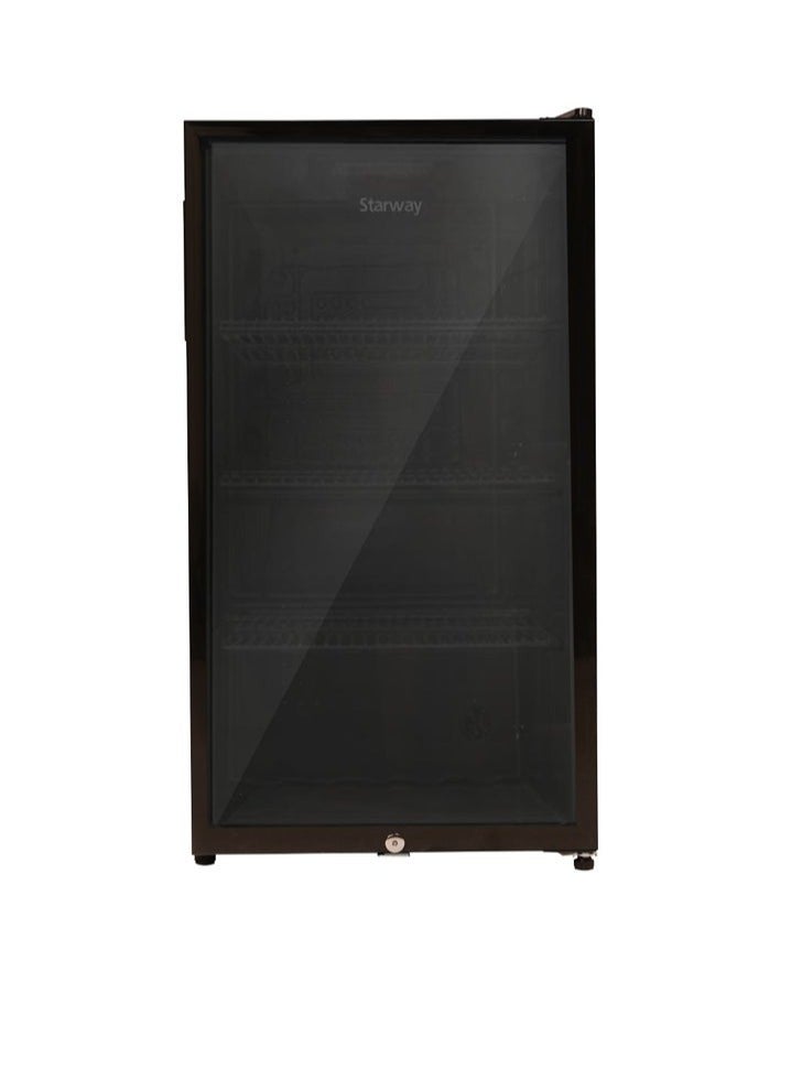 Starway 90 Lt 3.17 Cuft, Glass Door Refrigerator, Noiseless Energy Saving Compressor, Black, kids Lock - Image 1