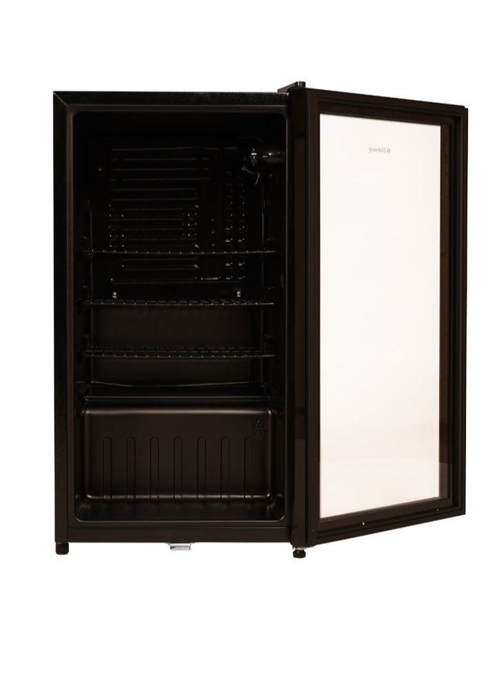Starway 90 Lt 3.17 Cuft, Glass Door Refrigerator, Noiseless Energy Saving Compressor, Black, kids Lock - Image 4