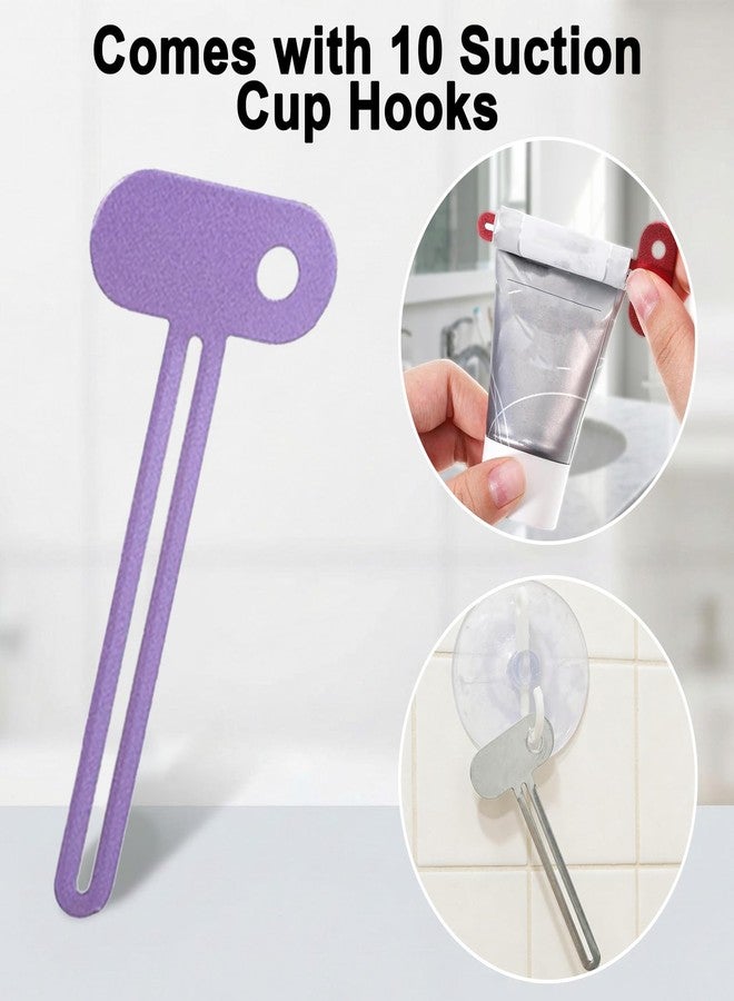 DAWZMR 10 PCS Toothpaste Squeezer Dispenser Tool, Durable Metal Tube Squeezer Key, Stainless Steel Toothpaste Roller Tube Squeezers for Hand Cream, Hair Dye, Cosmetic Tubes - Image 5