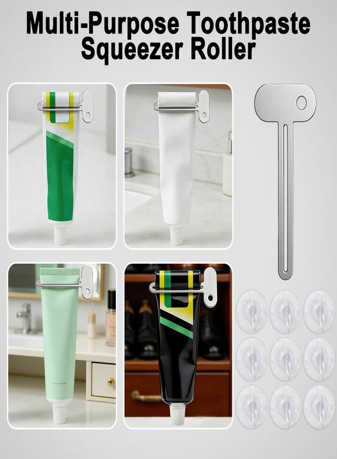 DAWZMR 10 PCS Toothpaste Squeezer Dispenser Tool, Durable Metal Tube Squeezer Key, Stainless Steel Toothpaste Roller Tube Squeezers for Hand Cream, Hair Dye, Cosmetic Tubes - Image 4