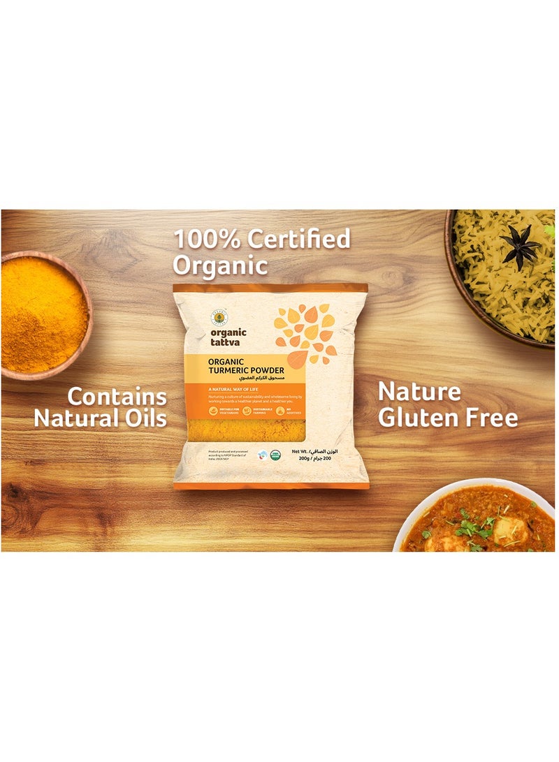 أورجانيك تاتفا مسحوق الكركم العضوي 200جم - Image 3