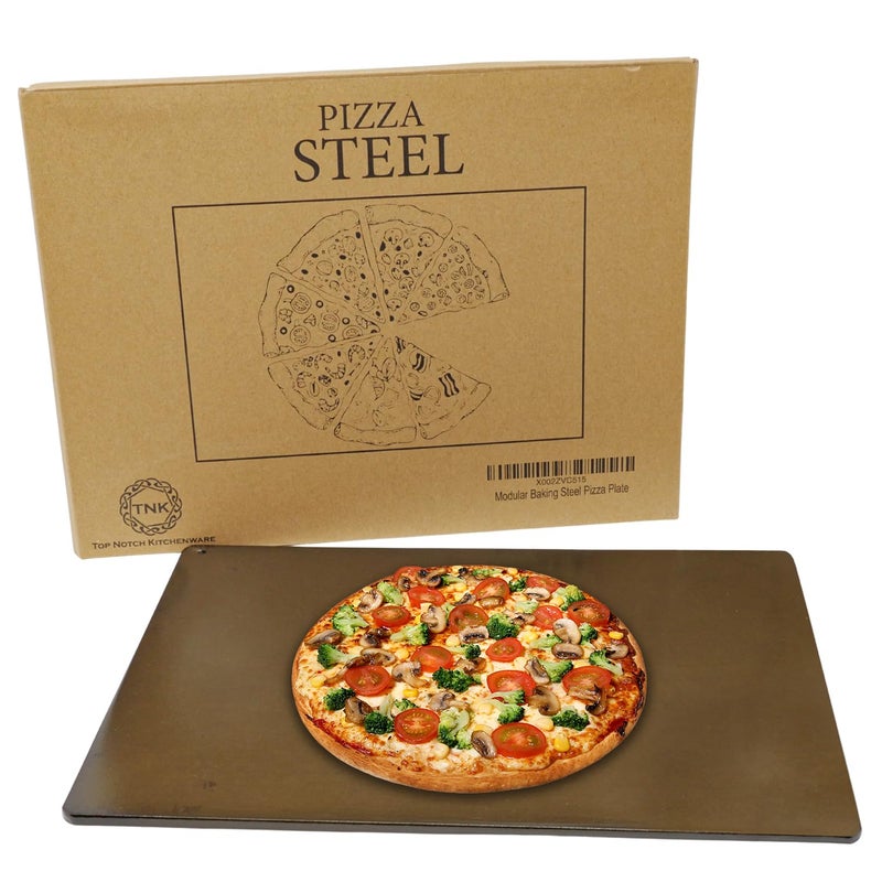Top Notch Kitchenware Premium Pizza Stone for Oven  Small But Expandable By Purchasing Two or More  Perfect Crispy Crusts  Durable Pizza Steel Stone  Deluxe Pizza Stone Offering Easier Cleaning Handling and Storage 