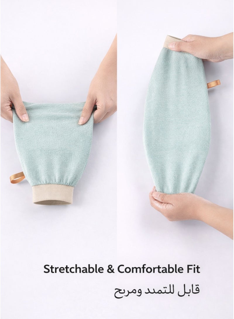 IKBEN Moroccan Exfoliating Bath Gloves 4 PCS – Deep Body Scrub Kessa Mitts for Shower & Hammam, Dead Skin Remover for Men & Women - Image 4