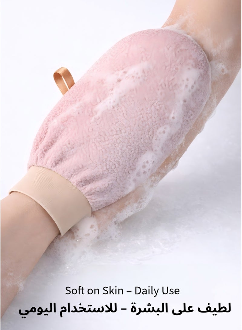 IKBEN Moroccan Exfoliating Bath Gloves 4 PCS – Deep Body Scrub Kessa Mitts for Shower & Hammam, Dead Skin Remover for Men & Women - Image 3