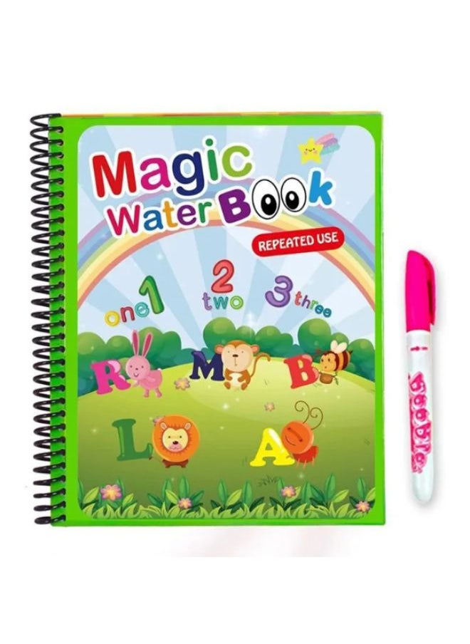 Cartoon Magic Water Paint Coloring Book With Pen Children Kids Education Teaching Sketch Draft DIY Drawing Graffiti Comics Album
