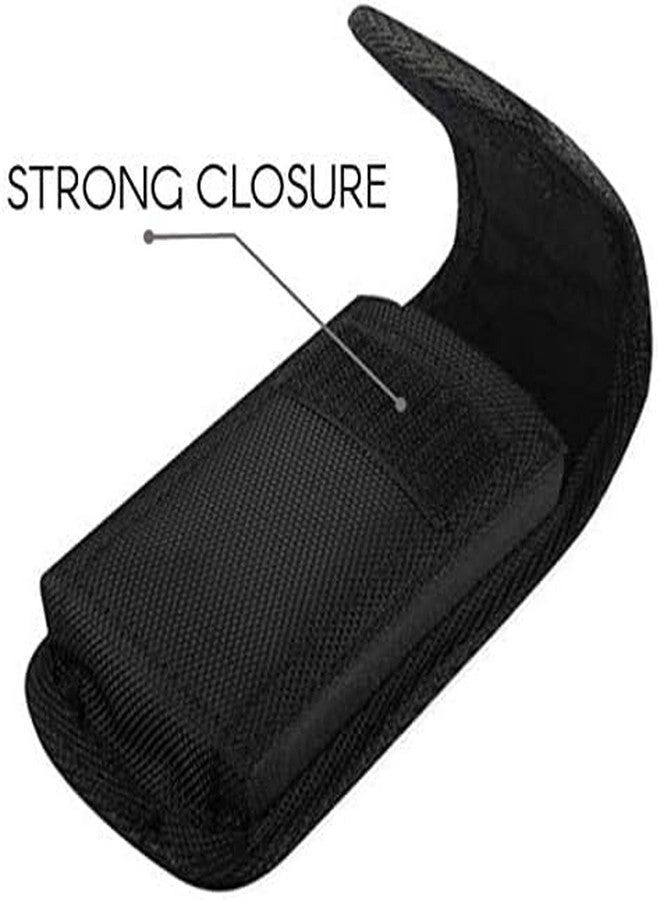 Agoz Carrying Case for Jitterbug Smart4 Smartphone Rugged Camping, Hiking, Outdoors Contractor Vertical Canvas Holster Pouch Cover with Belt Loop, Metal Belt Clip (6.4 x 3.6 x 0.7 inch) - Image 5