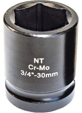 Nttools NTZL3438 38 mm 3/4'' Crmo Metric Impact Socket 