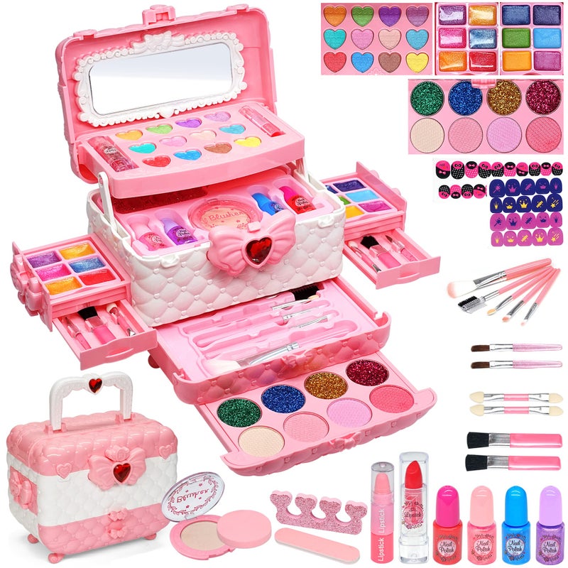 ROKKES Kids Makeup Sets for Girls  Kids Makeup Sets for Girls 34Play Make Up KitMaquillaje para Nias Best Toys for Little GirlPrincess Toddler Kid Stuff Ages456789 1012 Year Old Girl Birthday Gifts - Image 2