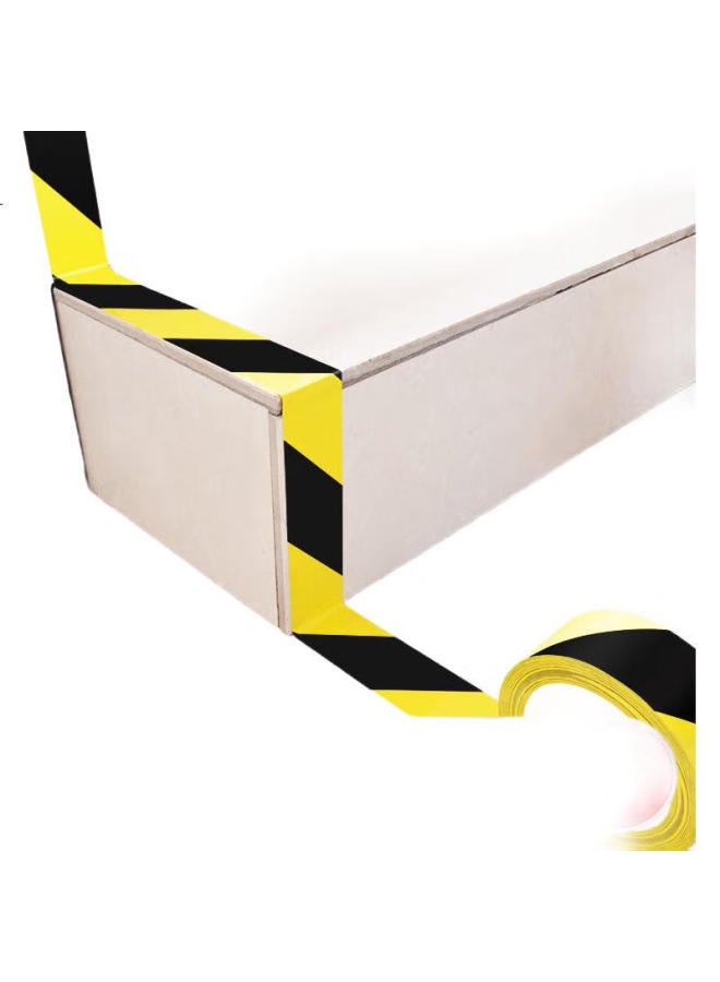 Yongguan Pvc Warning Floor Tape, 48Mm*33M/Single Roll, Positioning Mark, Fire Safety Caution Line, Isolation Tape, Identification, Windproof Fixed Window, Black And Yellow - Image 2