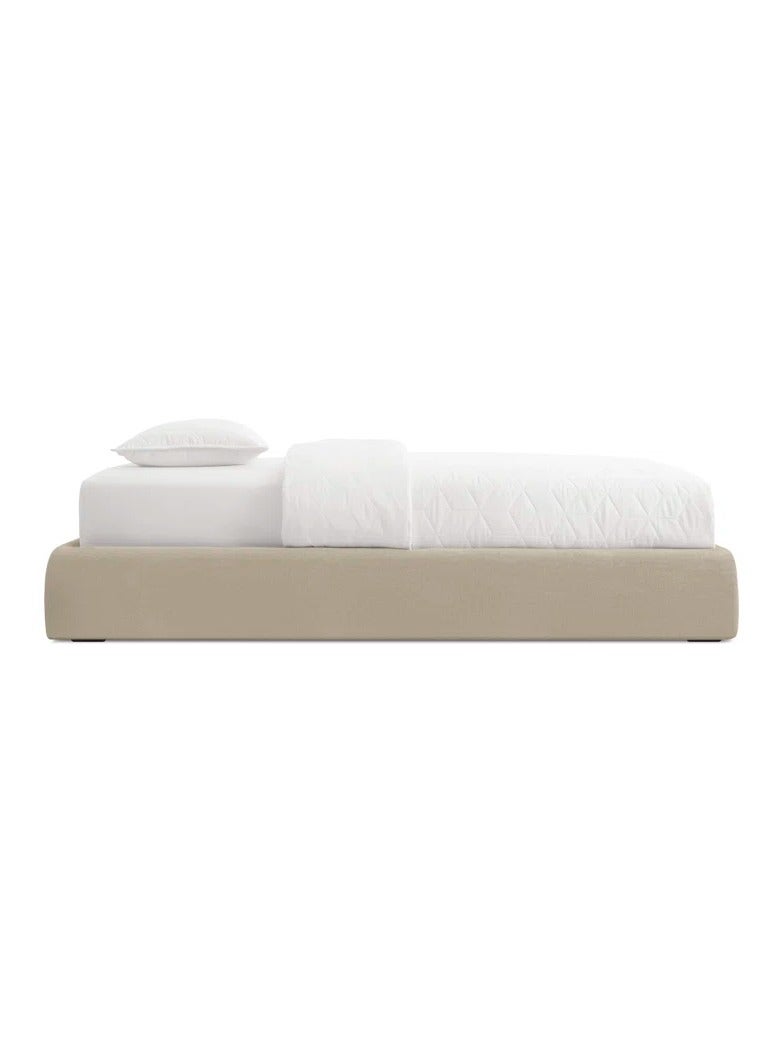 Malazhouse Modern Tufted Bed – MZBDN011-120cm - upholstered in soft fabric with a button-tufted headboard - 120 cm - Dimensions: 60cm height x 195cm length  - Image 1