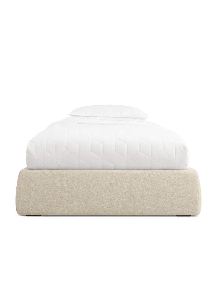 Malazhouse Modern Tufted Bed – MZBDN011-120cm - upholstered in soft fabric with a button-tufted headboard - 120 cm - Dimensions: 60cm height x 195cm length  - Image 2
