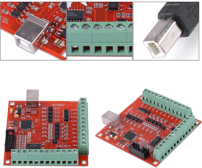 Wal front USB CNC Controller 4 Axis Motion Control Card, USB Interface Board for Stepper Motor Driver - Image 3