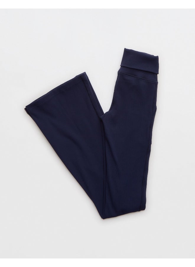 Aerie - Rib Low-Rise Foldover Flare Legging - Image 1