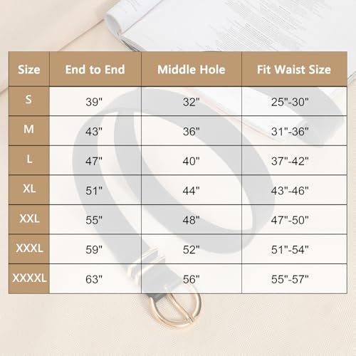 VONMELLI 2 Pack Women's Leather Belts for Jeans Pants Fashion Gold Buckle Ladies Belt Black Brown L - Image 5