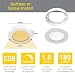 VST Under Cabinet Lights Plug in with Wired Touch Dimmer SwitchRecessed or Surface MountNatural White 3000K 12V 2W12W Total 60W Equivalent6 Pack White Puck Lights Fixtures - Image 2