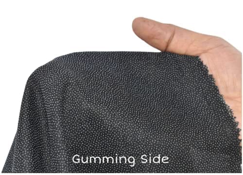 M Fabrics Microdot FUSIBLE Interlining (Dot Canvas Fusing) for Sewing/Tailoring, Fashion Designing, Boutique, etc. - Pack of (Black, 2 Meters) - Image 5