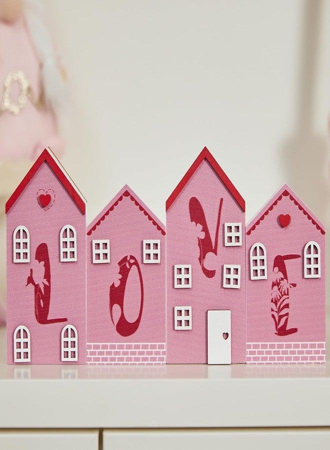 DN DECONATION Reversible House Decor - Valentine & Home Love Wooden Blocks for Tiered Tray Table Wedding Gift Farmhouse Decor - Image 2