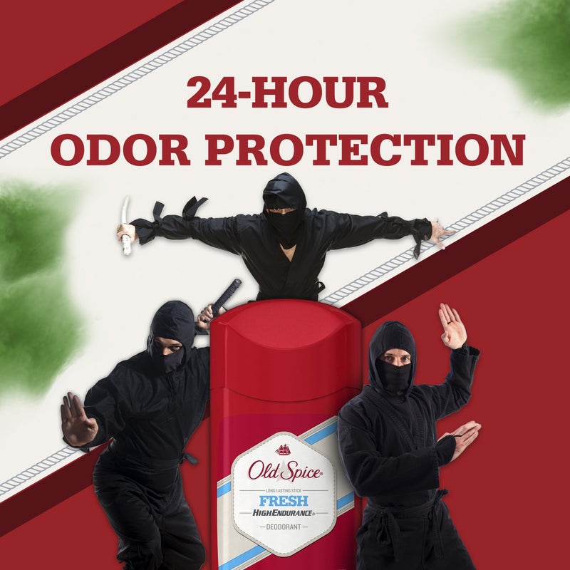 Old Spice High Endurance Long Lasting Stick Men's Deodorant, Fresh Scent - 3.0 Oz Ea - Image 4